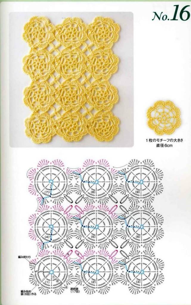 Easy continuous crochet motifs for your craft projects