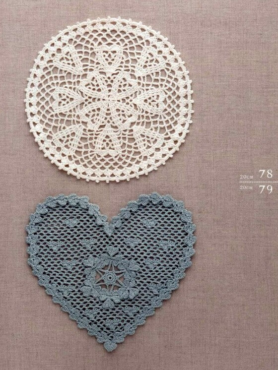 Heart shape crochet motif patterns